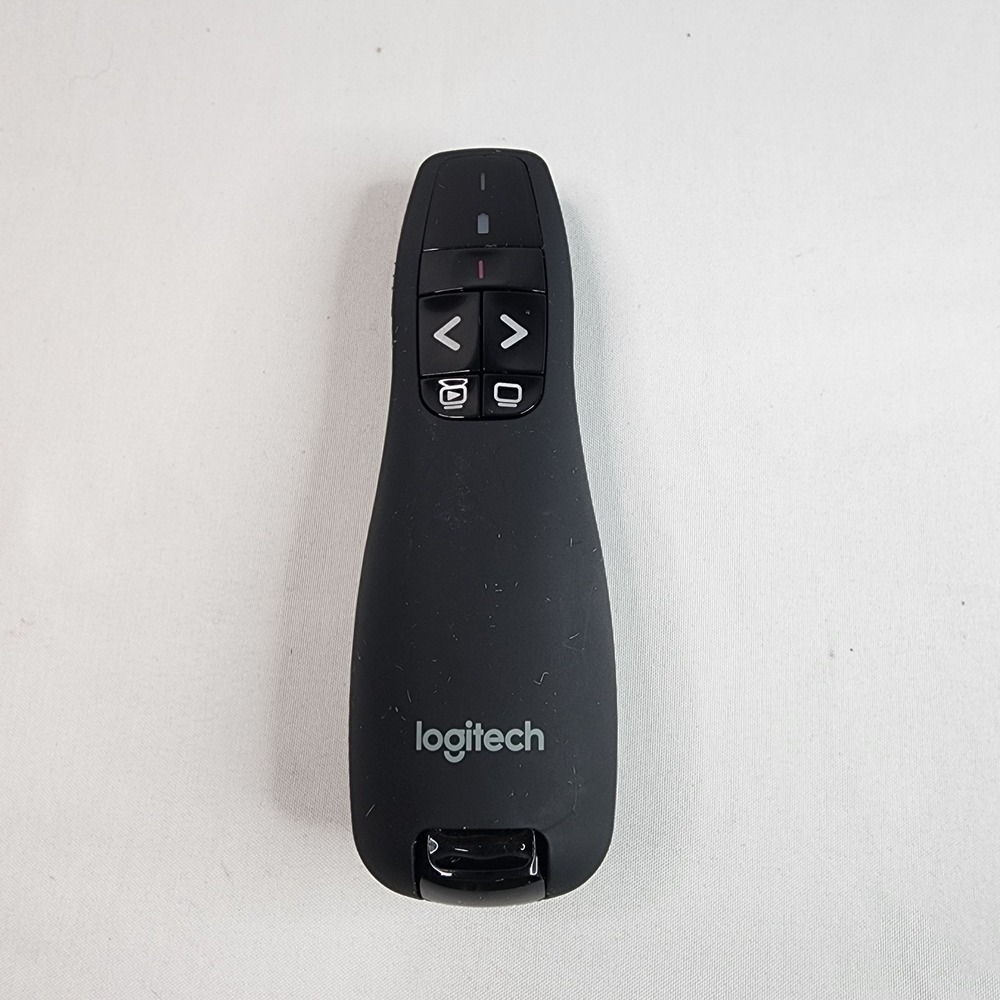 Logitech R400 Wireless Presenter Remote Red Laser Pointer USB Clicker 50ft Testd